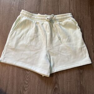 FABLETICS Go-To Women Sweat Shorts, Ice Cube Light Blue, Size: Large/10 - NEW